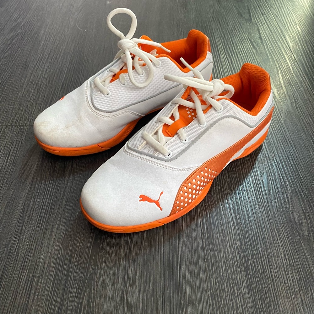 Puma Orange and White Golf Shoes